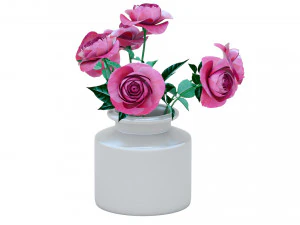 G&uuml;ll&uuml; Vazo 3D Model