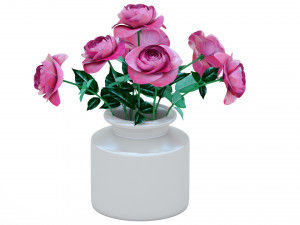 Vase with Roses Modello 3D