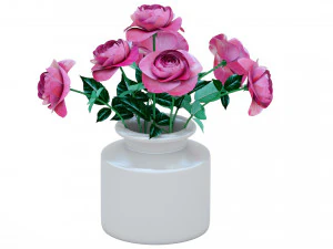 G&uuml;ll&uuml; Vazo 3D Model