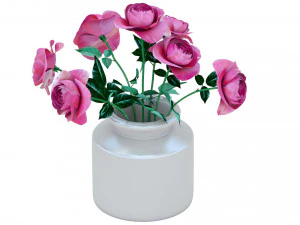 G&uuml;ll&uuml; Vazo 3D Model