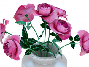 G&uuml;ll&uuml; Vazo 3D Model