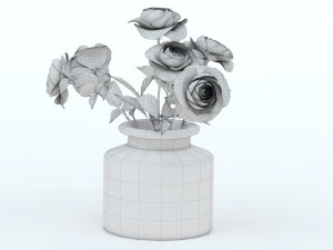 G&uuml;ll&uuml; Vazo 3D Model