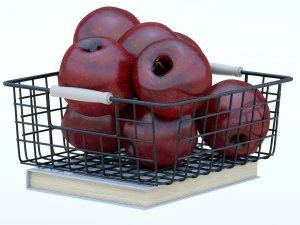 Basket of Apples 3D Model