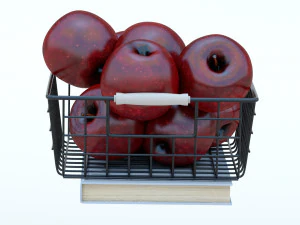 Basket of Apples 3D Model
