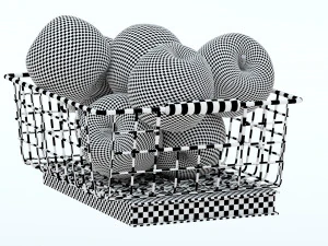 Basket of Apples 3D Model