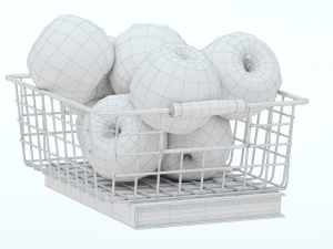 Basket of Apples 3D Model