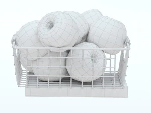 Basket of Apples 3D Model