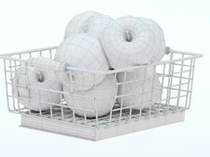 Basket of Apples 3D Model