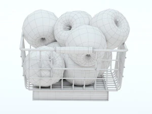 Basket of Apples 3D Model