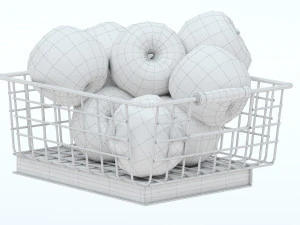 Basket of Apples 3D Model