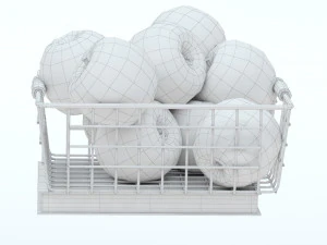 Basket of Apples 3D Model