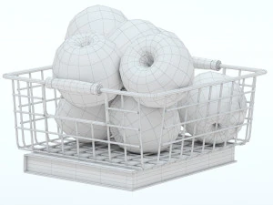 Basket of Apples 3D Model