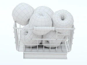 Basket of Apples 3D Model