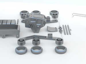Sci-Fi Truck Modèles 3D en vedette