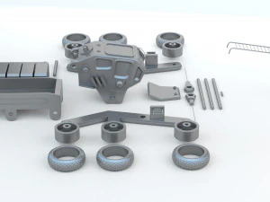 Sci-Fi Truck 3D Print Model