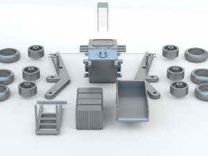 Sci-Fi Truck Modèles 3D en vedette