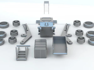 Sci-Fi Truck 3D Print Model