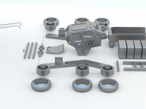 Sci-Fi Truck Modèles 3D en vedette