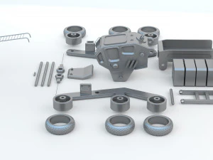 Sci-Fi Truck 3D Print Model