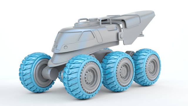 Sci-fi Mobile Scientific Station 3D Print Model .c4d .max .obj .3ds .fbx .stl .blend 