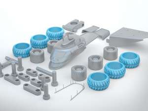Sci-fi Mobile Scientific Station 3D Print Model