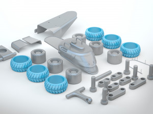 Sci-fi Mobile Scientific Station 3D Print Model