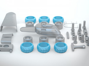 Sci-fi Mobile Scientific Station 3D Print Model