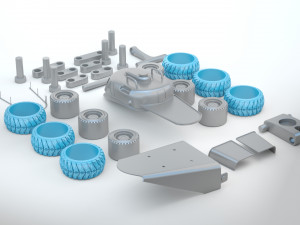 Sci-fi Mobile Scientific Station 3D Print Model