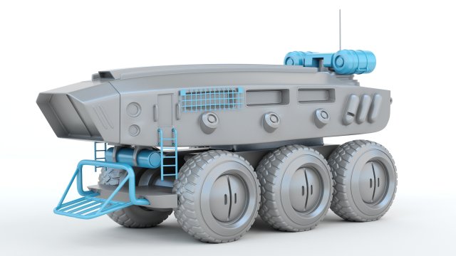 Sci-fi Vehicle Model do druku 3D .c4d .max .obj .3ds .fbx .stl .blend 