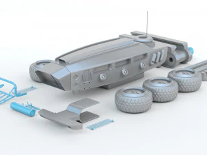 Sci-fi Vehicle 3D Print Model