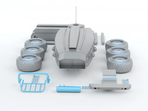 Sci-fi Vehicle 3D Print Model