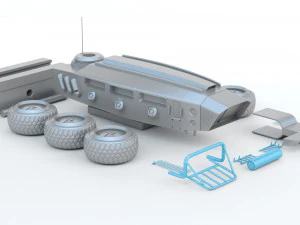 Sci-fi Vehicle 3D Print Model