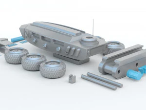 Sci-fi Vehicle 3D Print Model