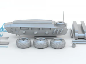 Sci-fi Vehicle 3D Print Model