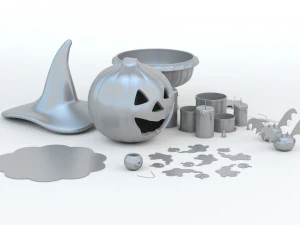 Halloween Set 3D Print Model