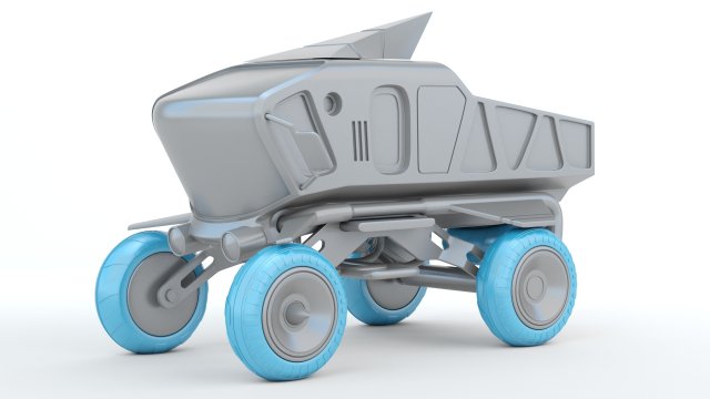 Sci-fi Pickup 3D Print Model .c4d .max .obj .3ds .fbx .stl .blend 