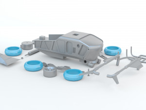 Sci-fi Pickup 3D Print Model