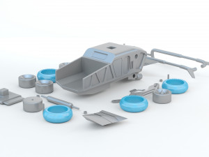 Sci-fi Pickup 3D Print Model