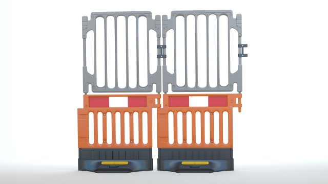 Plastic Construction Barrier Modelo 3D .c4d .max .obj .3ds .fbx .stl .blend 
