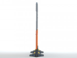 Plastic Construction Barrier Modelo 3D