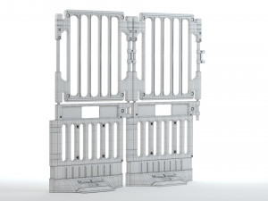 Plastic Construction Barrier Modelo 3D