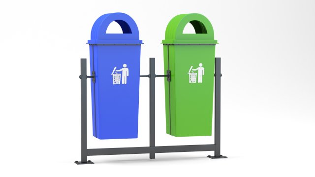 Trash Can Outdoor 05 Modèle 3D .c4d .max .obj .3ds .fbx .stl .blend 