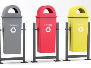 Trash Can Outdoor 05 3D Model