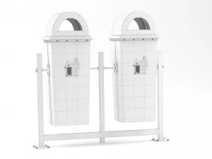 Trash Can Outdoor 05 3D Model
