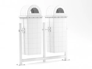 Trash Can Outdoor 05 3D Model