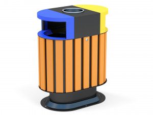 Trash Can Outdoor 06 Model 3D