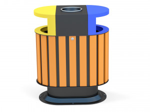Trash Can Outdoor 06 Model 3D