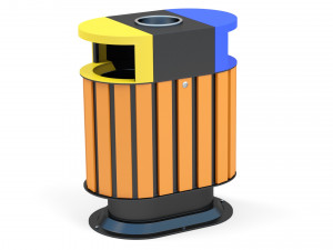 Trash Can Outdoor 06 Model 3D