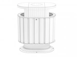 Trash Can Outdoor 06 3D Model