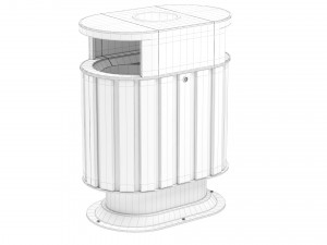 Trash Can Outdoor 06 Model 3D